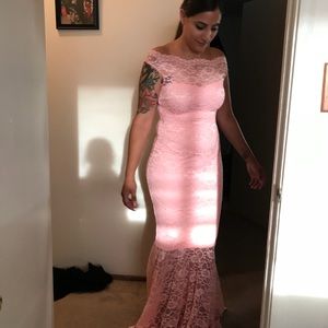 Shoulder Lace Evening Gown Size 8